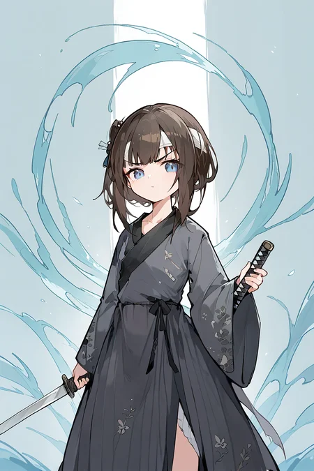 (score_9,score_8_up,score_7_up),<lora:mansui-v1:1>,mansui,1girl,solo,holding,weapon,brown hair,long hair,sword,holding weapon,long sleeves,bangs,wide sleeves,grey eyes,holding sword,closed mouth,knife,grey dress,bandages,holding knife,looking away,grey kimono,profile,dress,collarbone,glint,japanese clothes,katana,v-shaped eyebrows,kimono,standing,
good feet,anime,NSFW,expressive,amazing quality,ultra hd 32k,