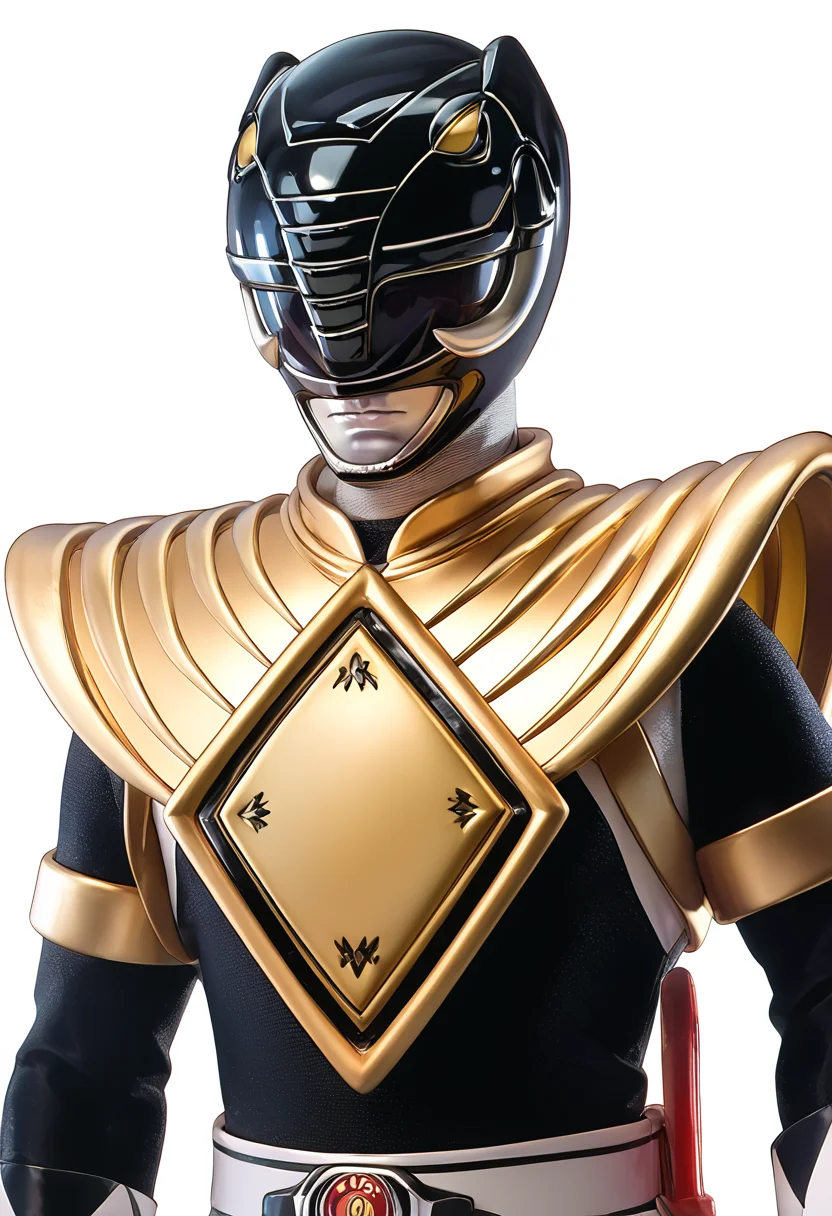 (score_9:0.9),score_8_up,score_7_up,anime style,rating_safe,(zPDXL),<lora:Black Ranger ponyXL v3.5:0.88>,black ranger,1boy,solo,male focus,white background,upper body,armor,dragon shield,argyle,