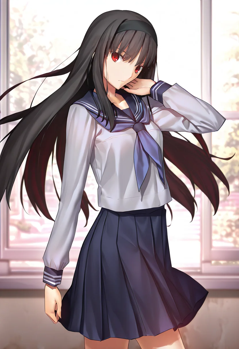 1girl, toono akiha, akiha1, sensitive, cowboy shot, school uniform, looking at viewer, masterpiece, best quality, 8k, absurdres, very aesthetic, <lora:takeuchi_takashi:0.8>
<lora:toono_akiha:0.8>