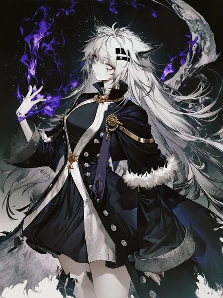 lappland \(refined horrormare\) \(arknights\),(wanke),(pigeon666),(rei_(sanbonzakura)),2 blankk,konya_karasue,
absurdres,highres,fire,