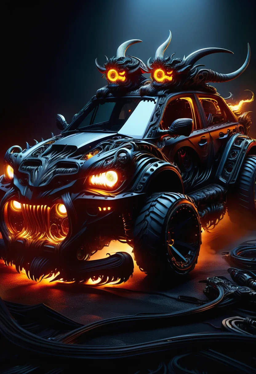 hyper detailed masterpiece, dynamic, awesome quality, DonMN1gh7D3m0nXL huge warthog (halo), hatchback design,
clear glass,
gauges and instrument panel upgrades, mithral, industrial,
woven texture, , made of darkness <lora:DonMN1gh7D3m0nXL-v1.1-000008:1>