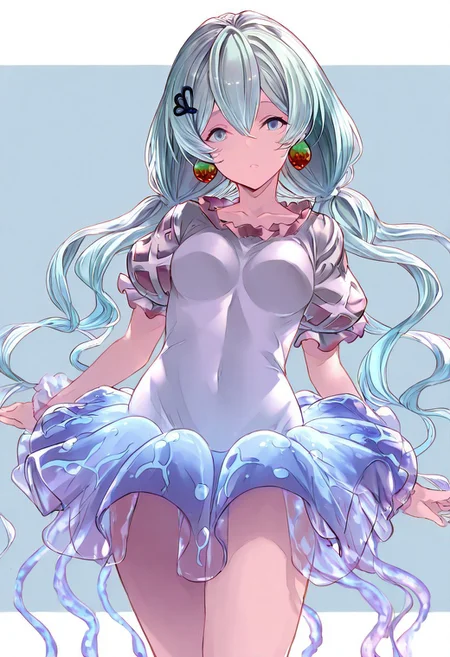 score_9, score_8_up, score_7_up, score_6_up, score_5_up, score_4_up, source_anime, solo, 1girl, 
ebisu_eika, cupitan_\(granblue_fantasy\), jellyfish outfit, 
masterpiece, best quality, very aesthetic, absurdres,