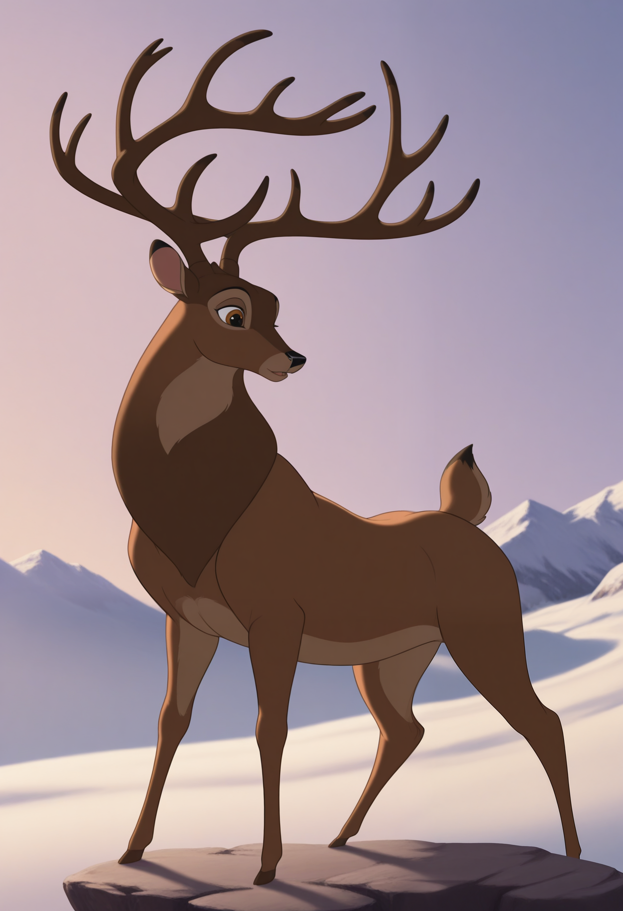 masterpiece,best quality,amazing quality, 1boy, solo, Pr1nc3, deer, full body, outdoors,