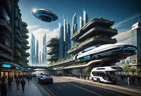 (The imagination of future cities, future buildings, future streets, future vehicles, future mass transportation, future pedestrians:1.3),
Futurism style, rich light and shadow, scifi, realistic,
(dark fantasy style:1.1),(creeping fog:0.9),
(white and dark gray colors:1.1), (harmonious colors:1.0),
[:traffic|windows|railing|stair|balcony|terrace|crowd|Sidewalk|vehicle|trees|equipment| detailed signal_details:0.7], [:marble|granite|lbrick|tile|metal|concrete|glass|foliage_material texture:0.7], 
(real landscape:1.1), (blurred background:1.0), 
(buildings|BREAK|trees|BREAK|Crowd|buildings|BREAK|trees|BREAK|Crowd|buildings|BREAK|trees|BREAK|Crowd:0.5), [(background, more_details:0.3), (more_details:0.6), (more_details:0.9), (more_details:1.2):0.65],
easynegative, BadDream, great lighting, clear