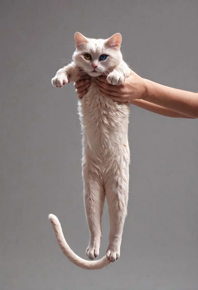 score_9, score_8_up, score_7_up, source_photo, rating_safe, IncrsXLLCM, full body, holding animal, GrubCat, heterochromia, simple background