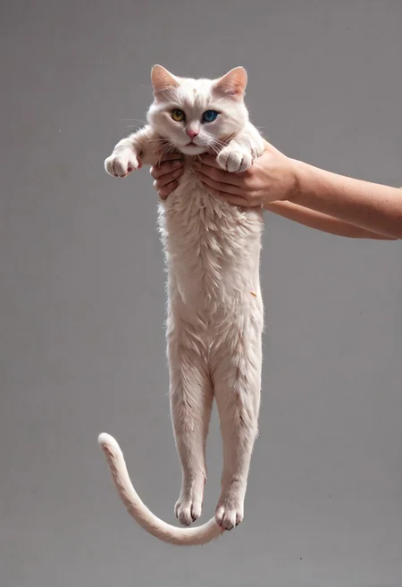 score_9, score_8_up, score_7_up, source_photo, rating_safe, IncrsXLLCM, full body, holding animal, GrubCat, heterochromia, simple background