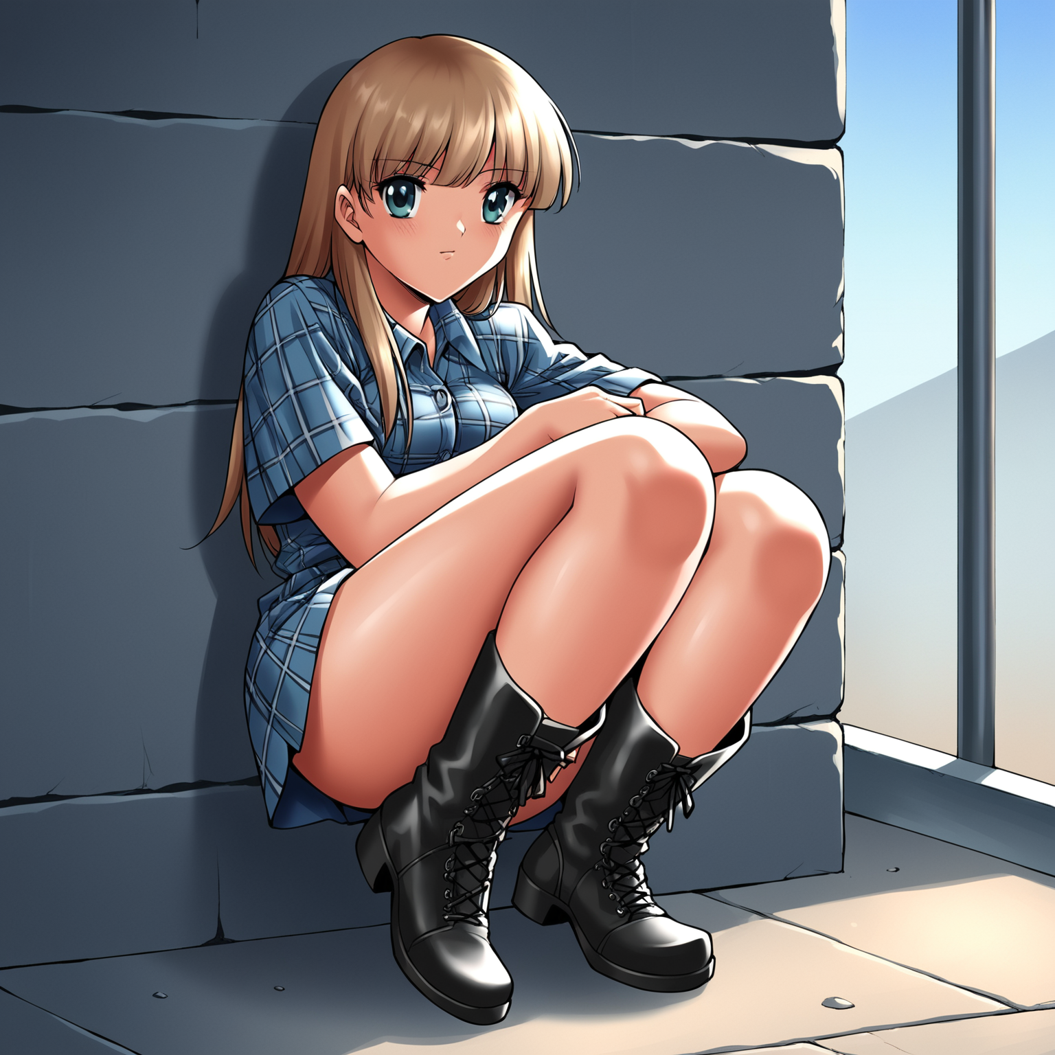 score_9, score_8_up, score_7_up, score_6_up, score_5_up, score_4_up, source_anime, <lora:Perfect Hands:1> Perfect Hands, <lora:PerfectEyesXL:1> perfecteyes, BREAK
1girl, solo,  <lora:D2-Girls:1> d2g, plaid-shirt, combat-boots