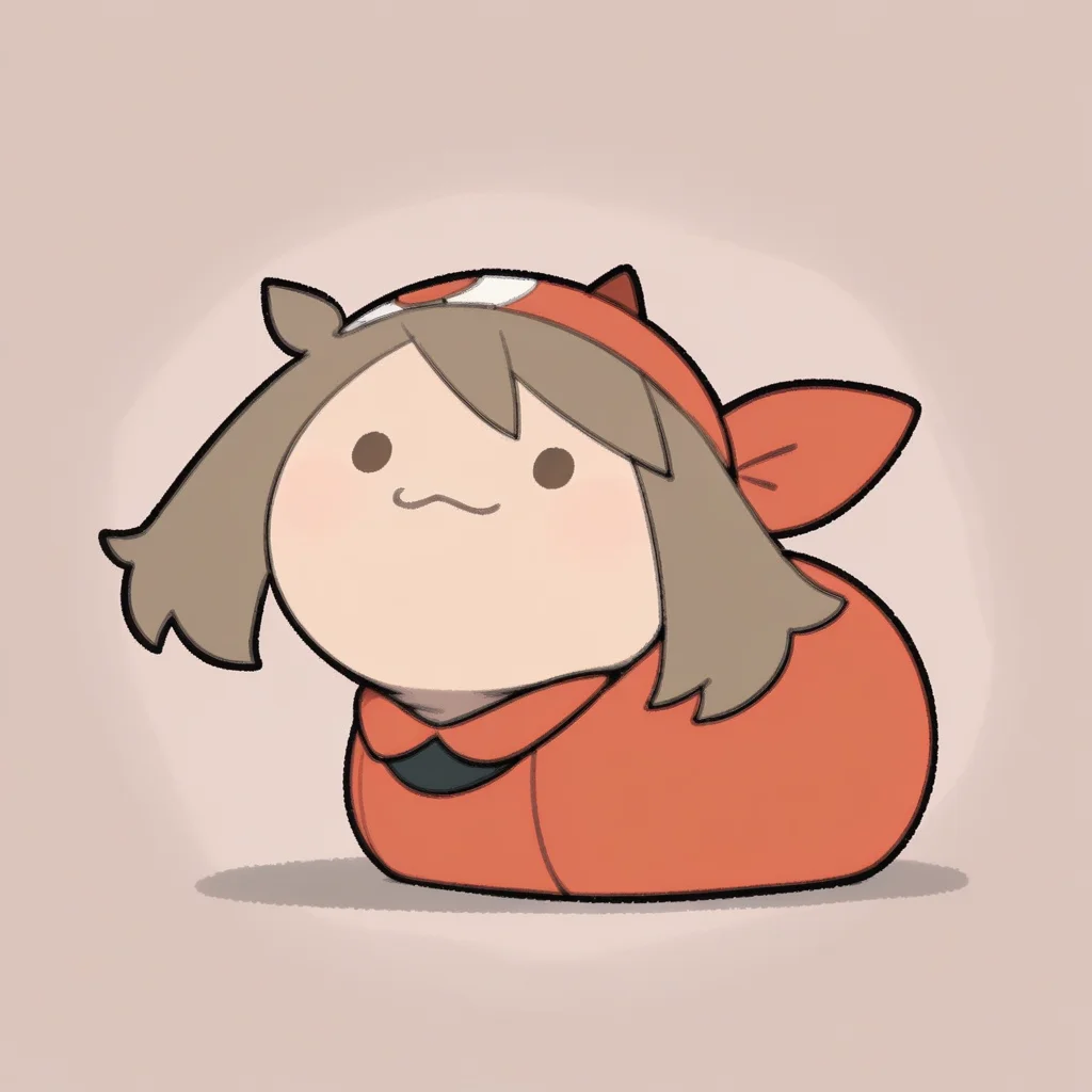 no humans, solo, <lora:TemmieChang_v5:0.9> tmchng,
may \(pokemon\), bandana, brown hair, friendly,
loaf, :3, . ., solid circle eyes, jacket, extremely detailed, highres, masterpiece, best quality