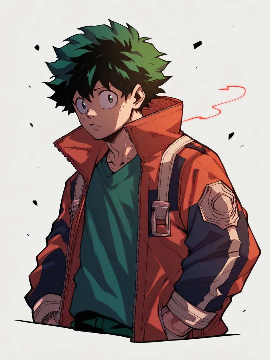 score_9, score_8_up, score_7_up, score_6_up, score_5_up, <lora:h4ruk4m1XLP:1> h4ruk4m1, solo, midoriya izuku,