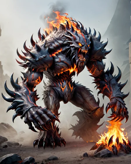 masterpiece,high resolution,detailed,
<lora:fire_xl:0.8>,
firemode,monster,claws,no humans