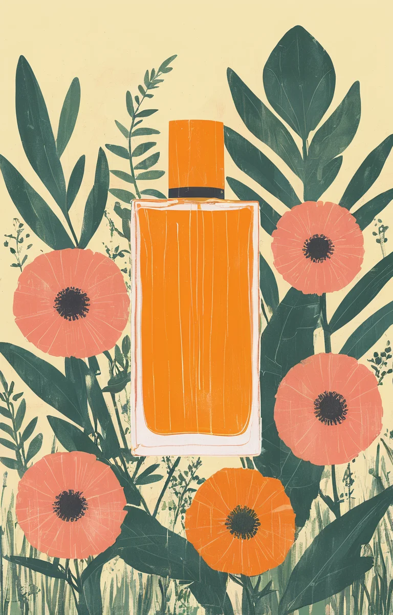 masterpiece,best quality,<lora:tbh35-sdxl:0.9>,illustration, A bottle of perfume in garden