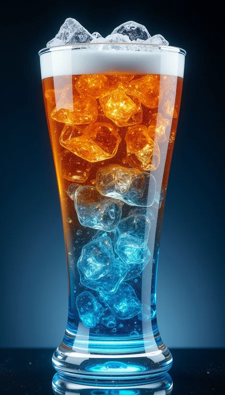 (transparent:0.3), XRayStyle, Caramel and Cyan multi-colored Ice