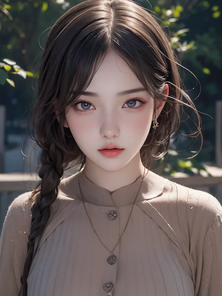 1girl, (masterpiece, best quality), RAW photo, 16k wallpaper, extremely detailed CG, amazing, ultra detailed, hyperrealistic, official art, High quality texture, incredibly absurdres, highres, 18 years old, cute girl, beautiful face, detailed large black eyes,random background,outdoors,(full body),