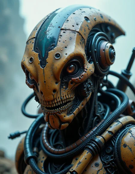 a humanoid alien with battle scars, tech, cables, hose, fierce look, <lora:ck-FantasticalCreatures:0.8>, <lora:artilands:0.6>