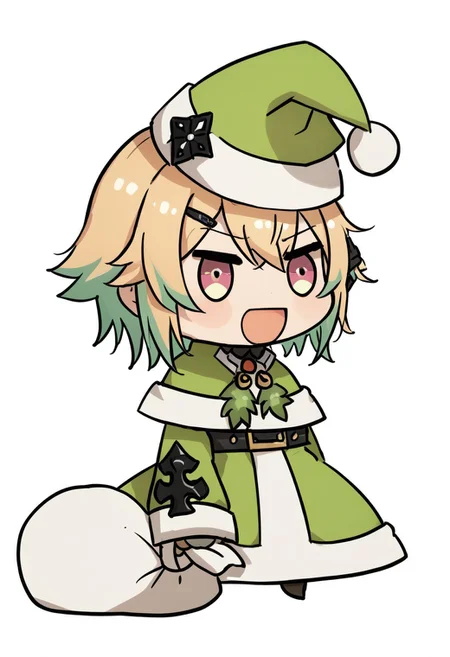 score_9, score_8_up, score_7_up, score_6_up, score_5_up, score_4_up, 1girl, padoru <lora:padoru-PD-1.0:1>, sinon \(sao\), white background