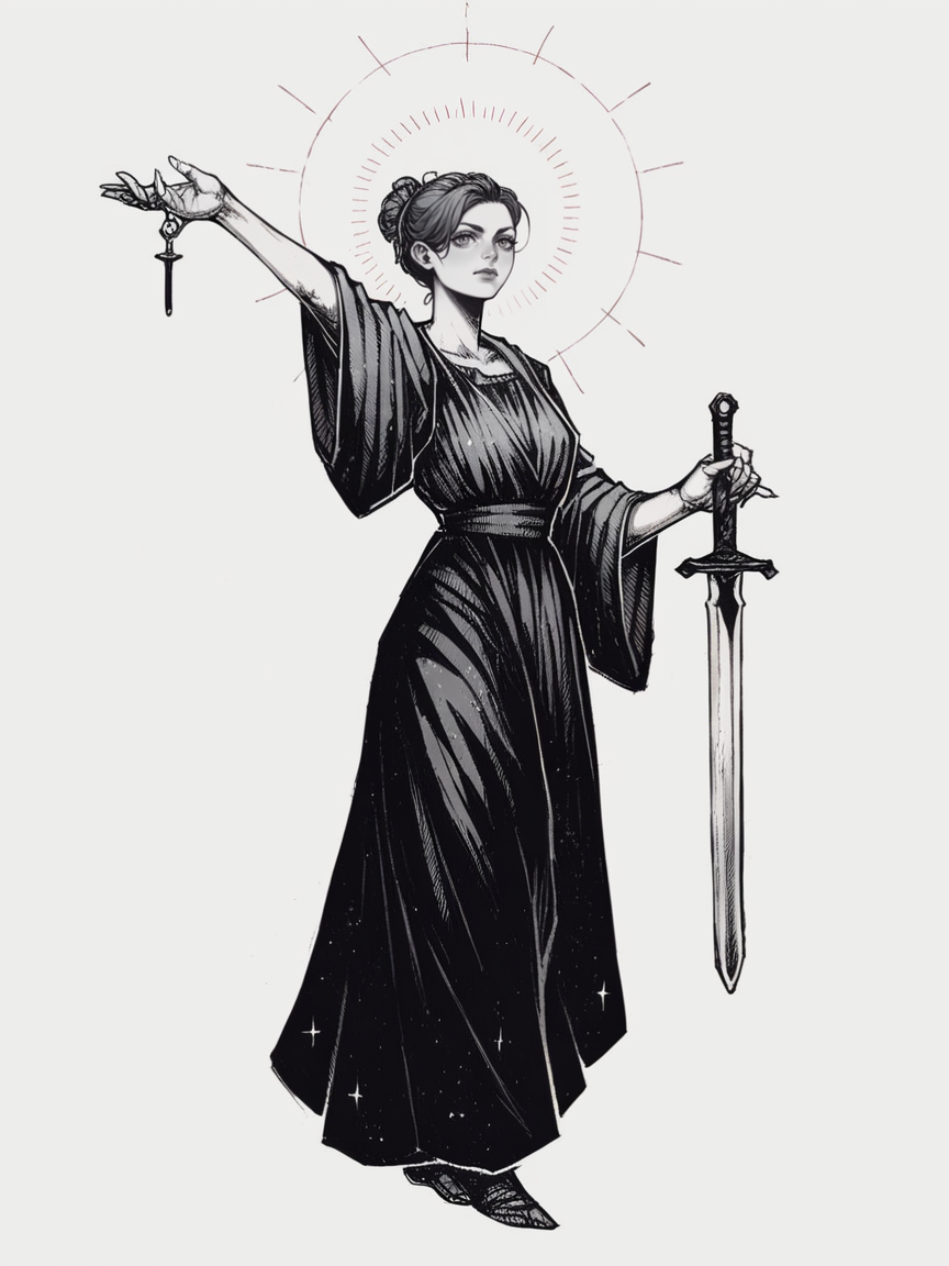 score_9, score_8_up, score_7_up, score_6_up, r3d1nk, sword, white background, 1girl <lora:r3d1nk:1>