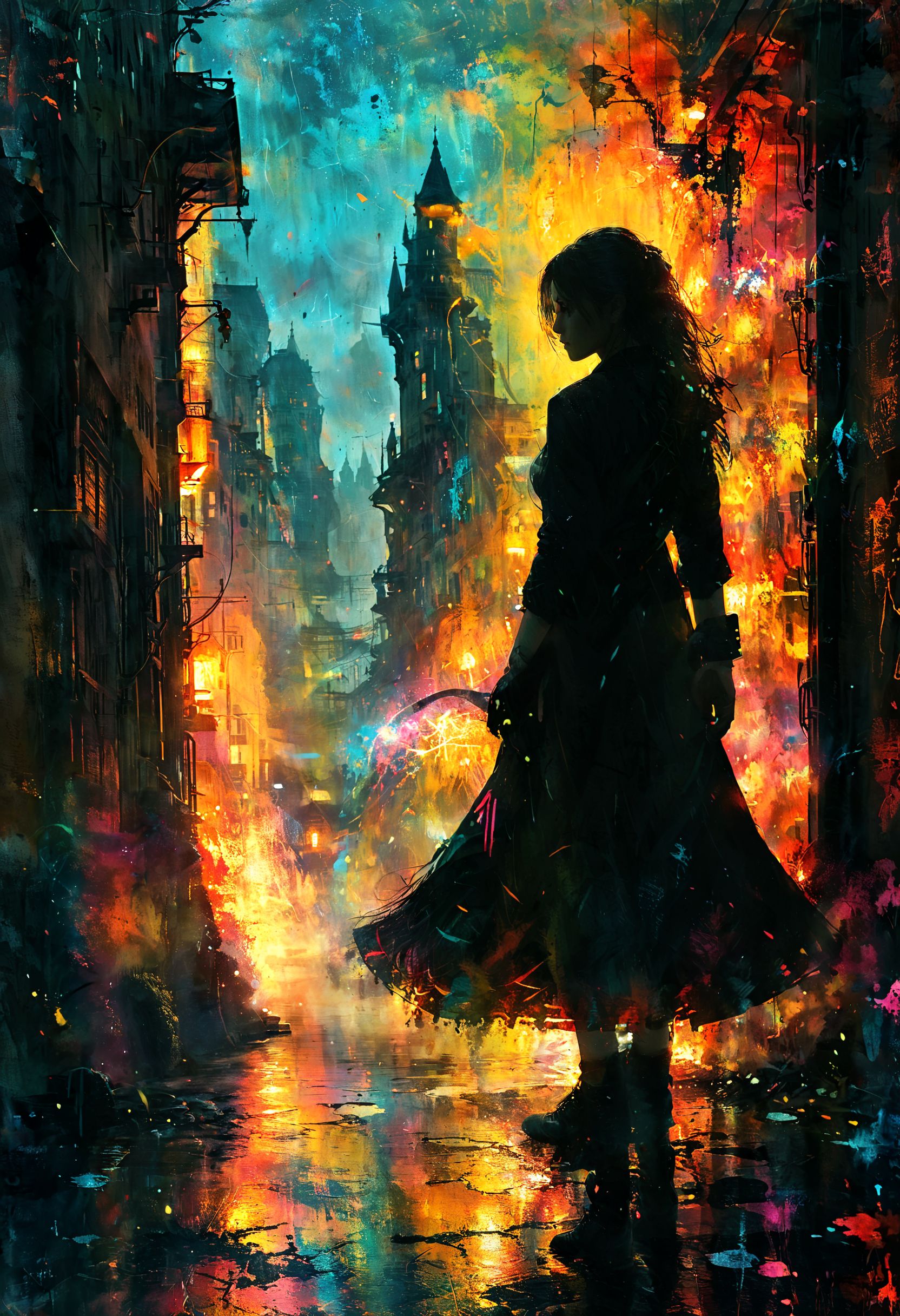 I walk this city strictly witching hours
Feeling dangerous, feeling like I gave you power, <lora:xl_more_art-full_v1:0.4>,  <lora:MJ52:0.4>, bioluminiscent, <lora:Lost_In_Dreams:0.8>, <lora:gorgoeus_splash_of_vibrant_paint:0.7> Gorgeous splash of vibrant paint