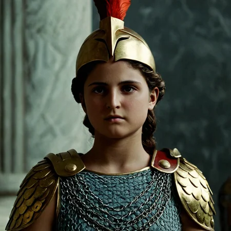 cinematic film still of <lora:add-detail-xl:0.1>1
<lora:detailed:0.3> realism
<lora:perfection style:0.2> perfect
<lora:eyetune:0.6>
<lora:xl_more_art-full_v1:0.1>
<lora:Ron Fricke style:0.3>
<lora:Unreal Engine style:0.3>
<lora:TeethXL:0.3>
<lora:Chiaroscuro Lighting Style:0.3> Chiaroscuro Lighting Style
<lora:Greek mythology style:1>
In ancient mythical legendary world, Athena a statue of a woman with a crown on her head, ancient Greeks, historical mythical movie themed, sharp, detailed, epic cinematic photography, artistic creative style, dramatic light style, cinematic color style, Kodak film style, Greek mythology style, 1girl, solo, upper body, armor, grey skin, no pupils, gold, statue, gold armor, 1boy, colored skin, helmet, crown, breastplate, white eyes, chainmail, no humans, photo background
, shallow depth of field, vignette, highly detailed, high budget, bokeh, cinemascope, moody, epic, gorgeous, film grain, grainy