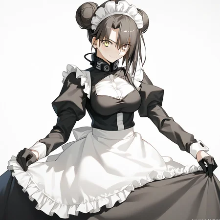 <lora:Takeuchi_Takashi_PonyXL_style_v01:1>
<lora:agent.pony:1>
score_9 , score_8_up , score_7_up , source_anime , 
masterpiece , best quality , ultra-detailed , 
BREAK
agent \(girls' frontline\), maid
1girl , woman , huge breasts , light smile , light blush , ((jeanne d'arc (fate)):0.5)  , 
long black hair  , maid dress ,  
view straight on