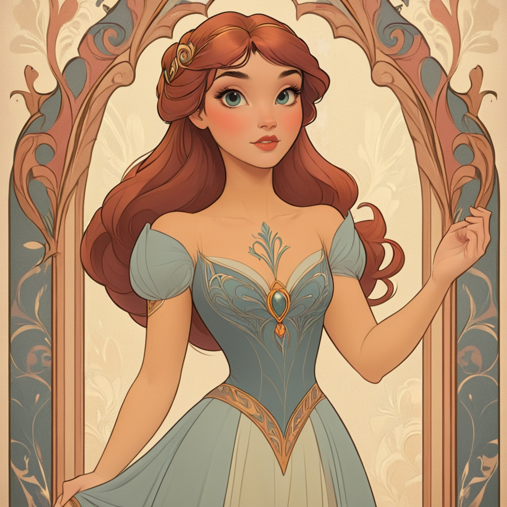 <lora:Disney_NouveauSDXL:1> ArsMJStyle,Disney Nouveau, Princess