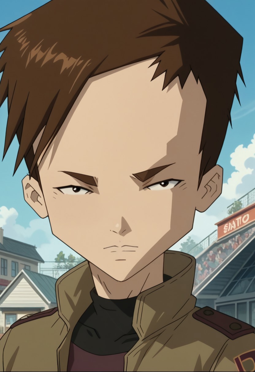 score_9, score_8_up, score_7_up, source_anime, rating_safe, UlrichCL, brown_Ulrich_hair, black_Ulrich_eyes, 1boy, male focus, anime screencap,
