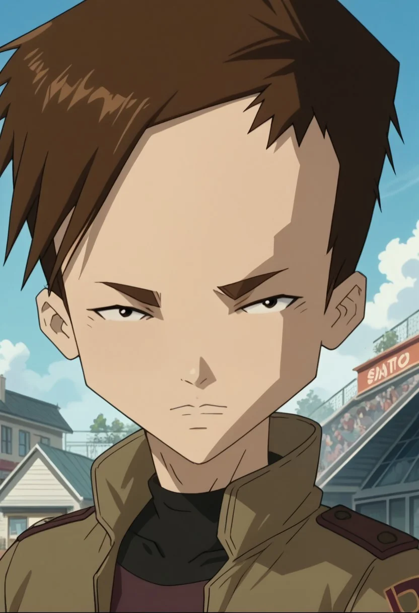 score_9, score_8_up, score_7_up, source_anime, rating_safe, UlrichCL, brown_Ulrich_hair, black_Ulrich_eyes, 1boy, male focus, anime screencap,