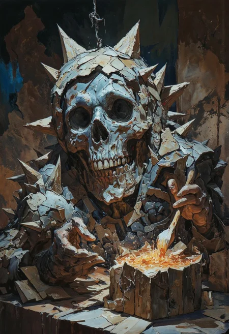 Screen grab from a 1940s dark fantasy movie, wizard of oz style color, occult, Scattered across Kaltenschlot are the Relics of the First Chaos, ancient artifacts made of hardened paper and imbued with the raw energy of the Paper Wraith’s curse, their jagged edges glowing faintly as they hum with power, promising untold abilities to those daring enough to claim them