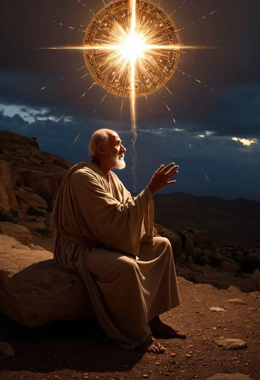 cinematic still Archimedes, an elderly but fiercely powerful figure, stands atop a rugged cliff at twilight, his ancient Greek robes flowing around him in the chill wind. His face is deeply lined, each wrinkle a testament to years of profound study and insight, and his eyes blaze with the quiet fire of a man who holds the secrets of the universe in his mind.Suspended above his head is a spectral orb, softly glowing with the faint golden light of the sun, symbolizing his connection to knowledge itself. Intricate symbols and equations—Greek letters, complex geometries, and philosophical glyphs—orbit the orb, flickering as if alive, casting delicate shadows across his wise, weathered face. These symbols form a halo of thought, embodying his mastery over mathematics, physics, and astronomy, and hinting at the boundless power of his intellect.In his hands, he gently cradles a fragile, floating model of the cosmos, a miniature universe forged from pure light and thought. Stars, planets, and constellations shift and rotate slowly, casting ethereal light onto his hands and robe. Each celestial body within the model glimmers with a faint, spectral glow, connected by thin, luminous lines like strands of a web—an illustration of the intricate knowledge that holds the cosmos together.The air around him shimmers faintly, as though charged by his mind’s energy. The light from the orb above his head diffuses outward in wisps of soft smoke, filling the scene with a feeling of quiet reverence and awe. His presence is a force of nature; he is an embodiment of intellectual mastery and dedication, rather than physical might.Behind him, a great sunbeam pierces through gathering storm clouds, bathing him in a warm, celestial light, which reflects off the ancient stones at his feet. The rocks and sand on the cliff seem to respond to his presence, small pebbles lifting gently from the ground, drawn to the power of his mind. In the distance, faint silhouettes of scholars and soldiers watch, captivated and humbled by the quiet grandeur of the legendary philosopher.Rendering Style: Hyperrealistic yet mystical, capturing the intense textures of his aged skin and the finely detailed robes. The scene blends gentle volumetric lighting with rich contrasts, giving the impression of a magical yet deeply cerebral aura. The colors are warm but restrained, emphasizing the quiet, monumental wisdom of Archimedes, as if he is both human and timeless symbol. A masterpiece reminiscent of Renaissance depictions of scholars, yet infused with a soft glow of otherworldly energy., Chiaroscuro Lighting Style, Volumetric light, Midjourney_Whisper, aidmamj6.1, aidmaNSWFunlock, mdv7, artfulnsfw, ethdysty, in the style of ohwx, sinfully stylish, realistic, Jeddtlv3 . emotional, harmonious, vignette, 4k epic detailed, shot on kodak, 35mm photo, sharp focus, high budget, cinemascope, moody, epic, gorgeous, film grain, grainy, (masterpiece), (best quality), (ultra-detailed), Archimedes, an elderly but fiercely powerful figure, stands atop a rugged cliff at twilight, his ancient Greek robes flowing around him in the chill wind. His face is deeply lined, each wrinkle a testament to years of profound study and insight, and his eyes blaze with the quiet fire of a man who holds the secrets of the universe in his mind.Suspended above his head is a spectral orb, softly glowing with the faint golden light of the sun, symbolizing his connection to knowledge itself. Intricate symbols and equations—Greek letters, complex geometries, and philosophical glyphs—orbit the orb, flickering as if alive, casting delicate shadows across his wise, weathered face. These symbols form a halo of thought, embodying his mastery over mathematics, physics, and astronomy, and hinting at the boundless power of his intellect.In his hands, he gently cradles a fragile, floating model of the cosmos, a miniature universe forged from pure light and thought. Stars, planets, and constellations shift and rotate slowly, casting ethereal light onto his hands and robe. Each celestial body within the model glimmers with a faint, spectral glow, connected by thin, luminous lines like strands of a web—an illustration of the intricate knowledge that holds the cosmos together.The air around him shimmers faintly, as though charged by his mind’s energy. The light from the orb above his head diffuses outward in wisps of soft smoke, filling the scene with a feeling of quiet reverence and awe. His presence is a force of nature; he is an embodiment of intellectual mastery and dedication, rather than physical might.Behind him, a great sunbeam pierces through gathering storm clouds, bathing him in a warm, celestial light, which reflects off the ancient stones at his feet. The rocks and sand on the cliff seem to respond to his presence, small pebbles lifting gently from the ground, drawn to the power of his mind. In the distance, faint silhouettes of scholars and soldiers watch, captivated and humbled by the quiet grandeur of the legendary philosopher.Rendering Style: Hyperrealistic yet mystical, capturing the intense textures of his aged skin and the finely detailed robes. The scene blends gentle volumetric lighting with rich contrasts, giving the impression of a magical yet deeply cerebral aura. The colors are warm but restrained, emphasizing the quiet, monumental wisdom of Archimedes, as if he is both human and timeless symbol. A masterpiece reminiscent of Renaissance depictions of scholars, yet infused with a soft glow of otherworldly energy., Chiaroscuro Lighting Style, Volumetric light, Midjourney_Whisper, aidmamj6.1, aidmaNSWFunlock, mdv7, artfulnsfw, ethdysty, in the style of ohwx, sinfully stylish, realistic, Jeddtlv3, illustration, disheveled hair, detailed eyes, perfect composition, moist skin, intricate details, earrings, Archimedes, an elderly but fiercely powerful figure, stands atop a rugged cliff at twilight, his ancient Greek robes flowing around him in the chill wind. His face is deeply lined, each wrinkle a testament to years of profound study and insight, and his eyes blaze with the quiet fire of a man who holds the secrets of the universe in his mind.Suspended above his head is a spectral orb, softly glowing with the faint golden light of the sun, symbolizing his connection to knowledge itself. Intricate symbols and equations—Greek letters, complex geometries, and philosophical glyphs—orbit the orb, flickering as if alive, casting delicate shadows across his wise, weathered face. These symbols form a halo of thought, embodying his mastery over mathematics, physics, and astronomy, and hinting at the boundless power of his intellect.In his hands, he gently cradles a fragile, floating model of the cosmos, a miniature universe forged from pure light and thought. Stars, planets, and constellations shift and rotate slowly, casting ethereal light onto his hands and robe. Each celestial body within the model glimmers with a faint, spectral glow, connected by thin, luminous lines like strands of a web—an illustration of the intricate knowledge that holds the cosmos together.The air around him shimmers faintly, as though charged by his mind’s energy. The light from the orb above his head diffuses outward in wisps of soft smoke, filling the scene with a feeling of quiet reverence and awe. His presence is a force of nature; he is an embodiment of intellectual mastery and dedication, rather than physical might.Behind him, a great sunbeam pierces through gathering storm clouds, bathing him in a warm, celestial light, which reflects off the ancient stones at his feet. The rocks and sand on the cliff seem to respond to his presence, small pebbles lifting gently from the ground, drawn to the power of his mind. In the distance, faint silhouettes of scholars and soldiers watch, captivated and humbled by the quiet grandeur of the legendary philosopher.Rendering Style: Hyperrealistic yet mystical, capturing the intense textures of his aged skin and the finely detailed robes. The scene blends gentle volumetric lighting with rich contrasts, giving the impression of a magical yet deeply cerebral aura. The colors are warm but restrained, emphasizing the quiet, monumental wisdom of Archimedes, as if he is both human and timeless symbol. A masterpiece reminiscent of Renaissance depictions of scholars, yet infused with a soft glow of otherworldly energy., Chiaroscuro Lighting Style, Volumetric light, Midjourney_Whisper, aidmamj6.1, aidmaNSWFunlock, mdv7, artfulnsfw, ethdysty, in the style of ohwx, sinfully stylish, realistic, Jeddtlv3, merry set, dynamic background, sharp focus, detail, very coherent, cinematic, fine artistic, enhanced, thoughtful, vibrant color, heavenly, atmosphere, best spread, bright, delightful, lovely, elaborate, full, amazing, emotional, shiny, magnificent, beautiful, epic composition, brilliant, polished, aesthetic, pretty, fantastic