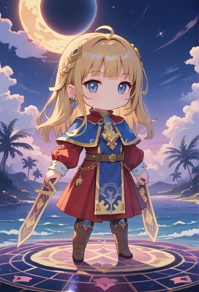 technoblade. chibi, ear-piercing heron crystal, succinct ophanim, tarot card, renaissance painting, tepid ophanim, tarot card, synthwave, 1girl, solo, colourful, score_9, score_8_up, score_7_up, masterpiece, best quality, very aesthetic
