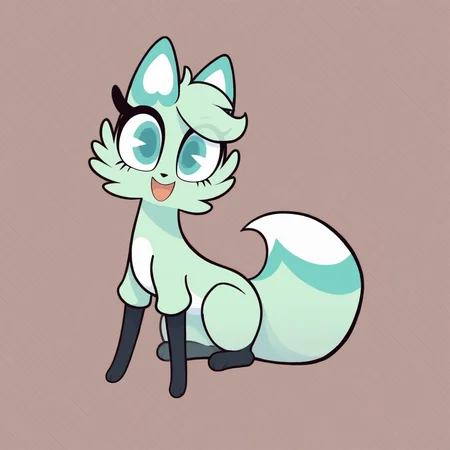 score_9, score_8_up <lora:Slushi-PONY:0.8> slushi, solo, female, full body, looking at viewer, happy, simple background
