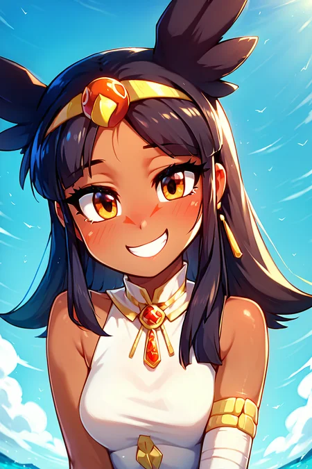 score_9, score_8_up, score_8, medium breasts, cute, eyelashes, BREAK, , zzToto, dark skin, 1girl, blush, black hair, jewelry, sky, day, bandages, white dress, sleeveless dress, <lora:Toto_Takatsu_PDXL:0.8>, , BREAK, looking at viewer, smile, upper body, leaning forward, head tilt, embedding:zPDXL, Expressiveh, <lora:theButcherXPDXL:1.0>, <lora:CatalystStylePDXL:0.6>, <lora:SDXLFaeTastic2400:0.5>, <lora:Expressive_H-000001:0.4>,