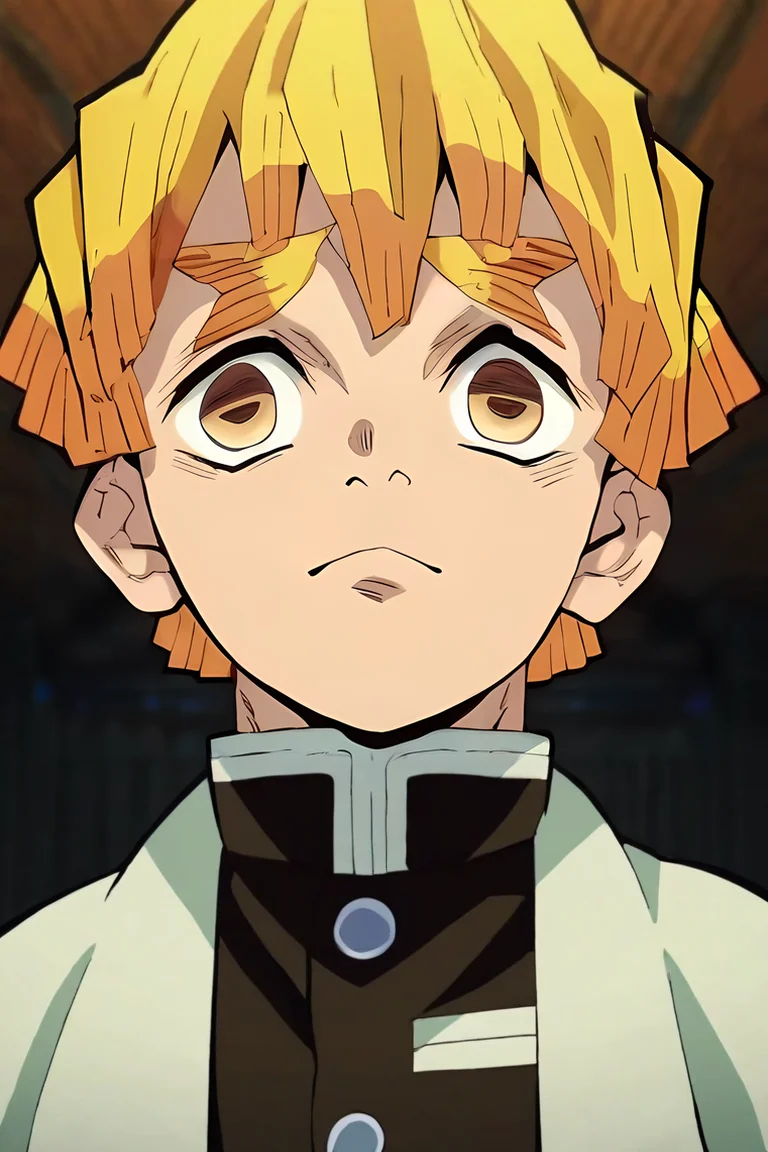 score_9, score_8_up, score_7_up, score_6_up, score_5_up, score_4_up, BREAK source_anime, anime screencap, , , looking at viewer, upper body, depth of field, 1boy, solo, male focus, <lora:zenitsu_agatsuma_pony:0.98>, zenitsu_agatsuma, blonde hair, yellow eyes, short hair, bangs, thick eyebrows, demon slayer uniform, gorilla costume, science fiction superhero, Hands on the forehead, displaying fatigue or exhaustion, <lora:sdxl_lightning_8step_lora:1>
