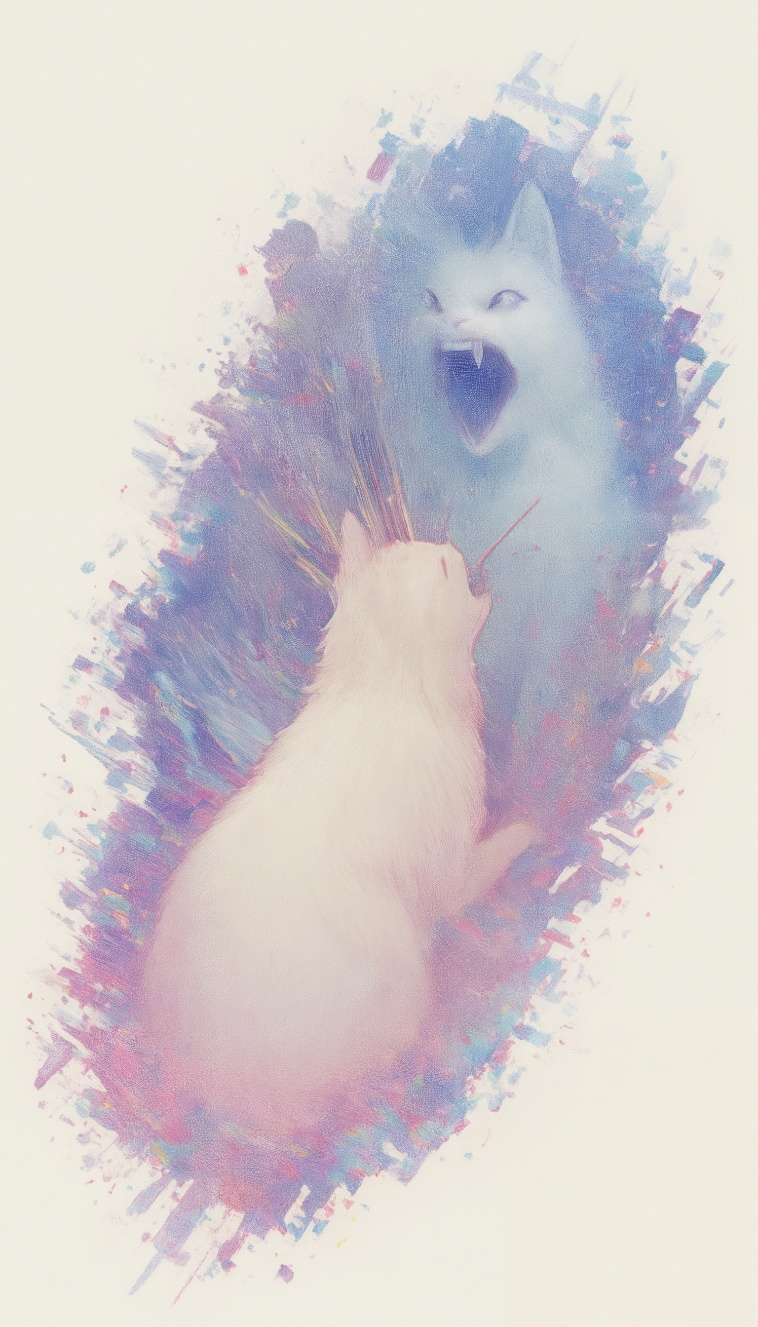 2cats, fighting, clawing, screaming, backyard, action shot, 0__11Xx_illu, realistic drawing, glitch, no human, S4bit4mago_illu
BREAK
masterpiece, very aesthetic, absurdres, drop shadow, real life, casual, abstract, watercolor