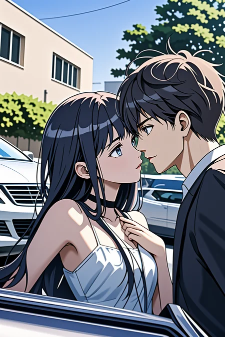 1boy and 1girl, car <lora:LCM_LoRA_Weights_SD15:1>