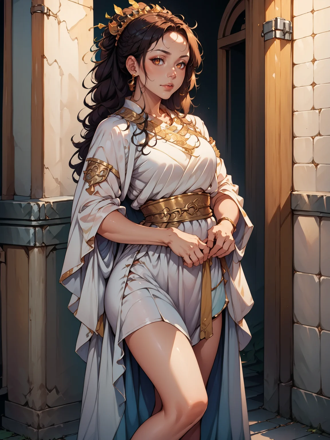 source_anime ,score_9, score_8_up, score_7_up, score_6_up, rating_safe, photo, source_anime, BREAK 1woman, wearing a fantasy_toga, <lora:Fantasy_toga_PonyXL:1>,