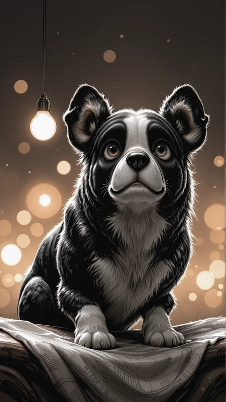 high_quality, highres, detailed, masterpiece, best quality, absurdres,Jedsk5tch, sketch, black and white, diagram of a French Bulldog, Ethereal, Bokeh, stark, <lora:SketchStyle-000015:1>, ambient atmosphere, cute, ambient light, atmosphere, beautiful detailed, highly decorated