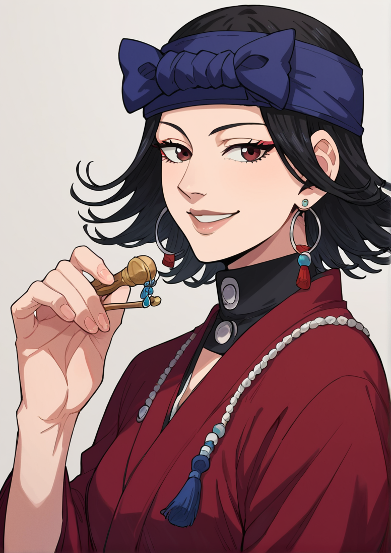 score_9, score_8_up, score_7_up, score_6_up, score_5_up, score_4_up, <lora:XL_PONY_GoldenKamuy_Inkarmat:1> inkarmatai, inkarmat_(golden_kamuy), 1girl, earrings, black hair, smile,