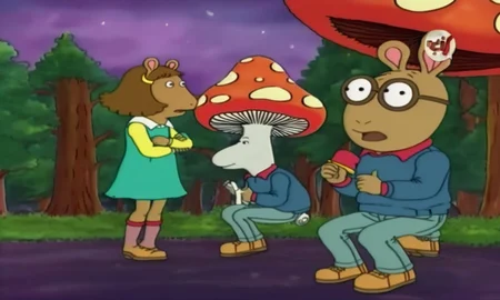 A psychedelic mushroom trip ArthurShow <lora:SDXL-ArthurShow-Lora:1>, Very detailed, clean, high quality, sharp image