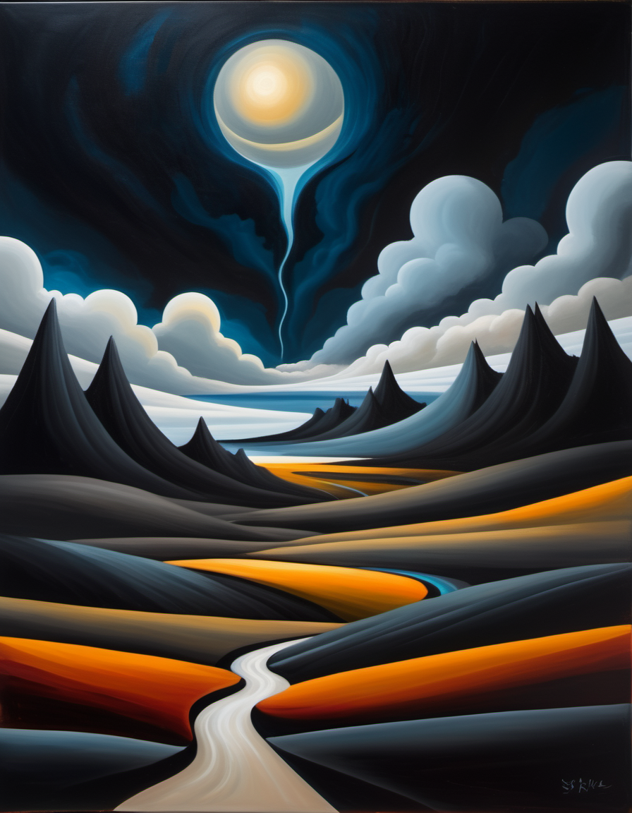 surreal landscape painting, dark theme, abstract,  <lora:DiscoDeliriumXL-v1.2:1>