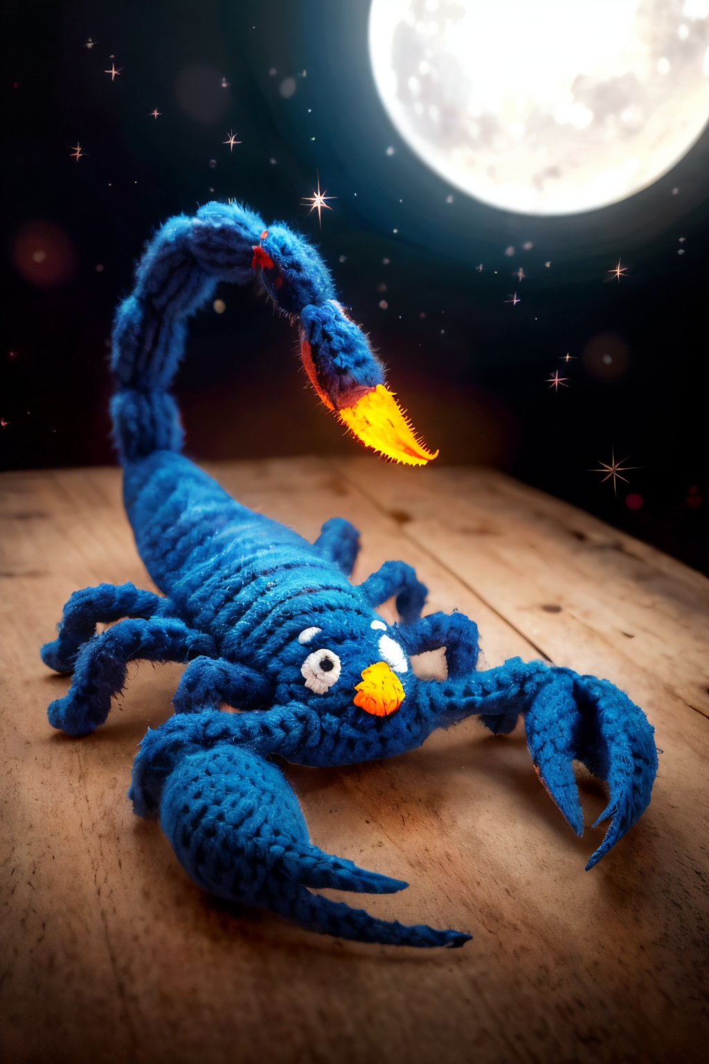 (Realistic:1.5) EdobScorpion, space, breasts, closed mouth, stuffed toy, night, flying, braid, creature, glowing, taur, still life,  <lora:EdobScorpionArtistic_v1.0:0.8>