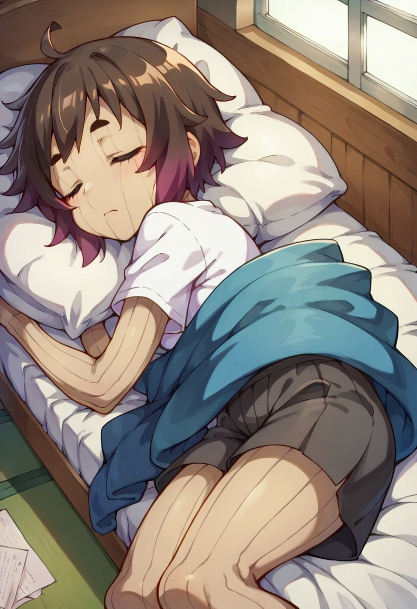 score_9, score_8_up, score_7_up, source_anime, lovenet, closed eyes, sleeping