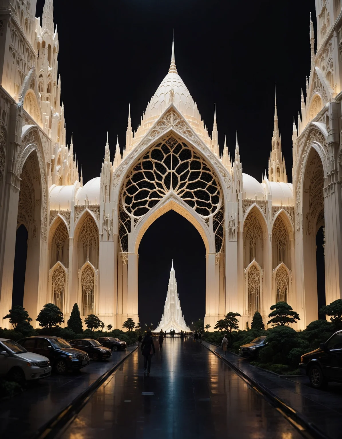 hyper realistic and highly detailed, a luminous ivory elven fantasy city , inspired by (Katsuhiro Otomo:1.2) and (Arkhyp Kuindzhi:1.1), Art deco style, geometric shapes, bold colors, luxurious, elegant, decorative, symmetrical, ornate, detailed, , bold lines, award winning, limited color palette, high contrast, depth of field, (intricate details, masterpiece, best quality:1.4), dramatic lighting, beautiful composition, looking at viewer, dynamic pose
<lora:quality1:0.7> <lora:SDXL_black_and_color_Sa_May:0.8> dark, black and color <lora:SexyConiAI:0.7> sexyai <lora:- SDXL - vntblk_vanta_shapes_V1.0:0.7> vntblk, black, dark, background