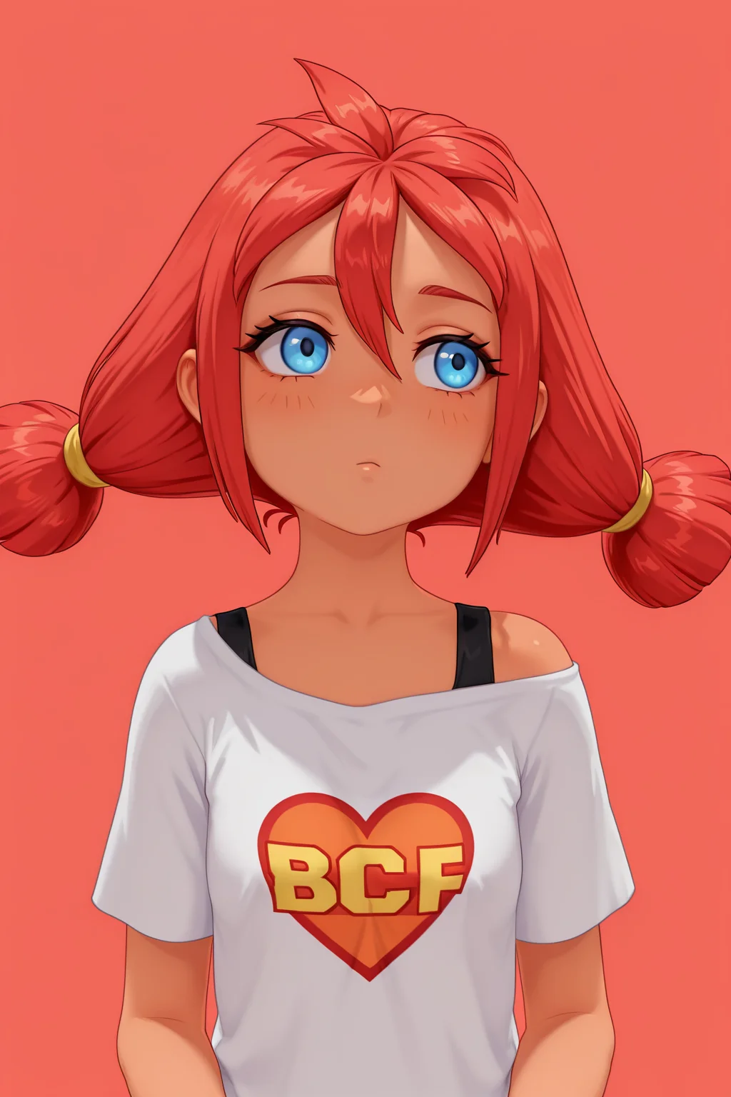 RIIIILF, BTBF, G3NSHIN, 3D, FUlyanaF, blue eyes, red hair, 1girl, solo, simple background, soft, smooth, very aesthetic, masterpiece, best quality, amazing quality, 8k, ultra-HD, high detail