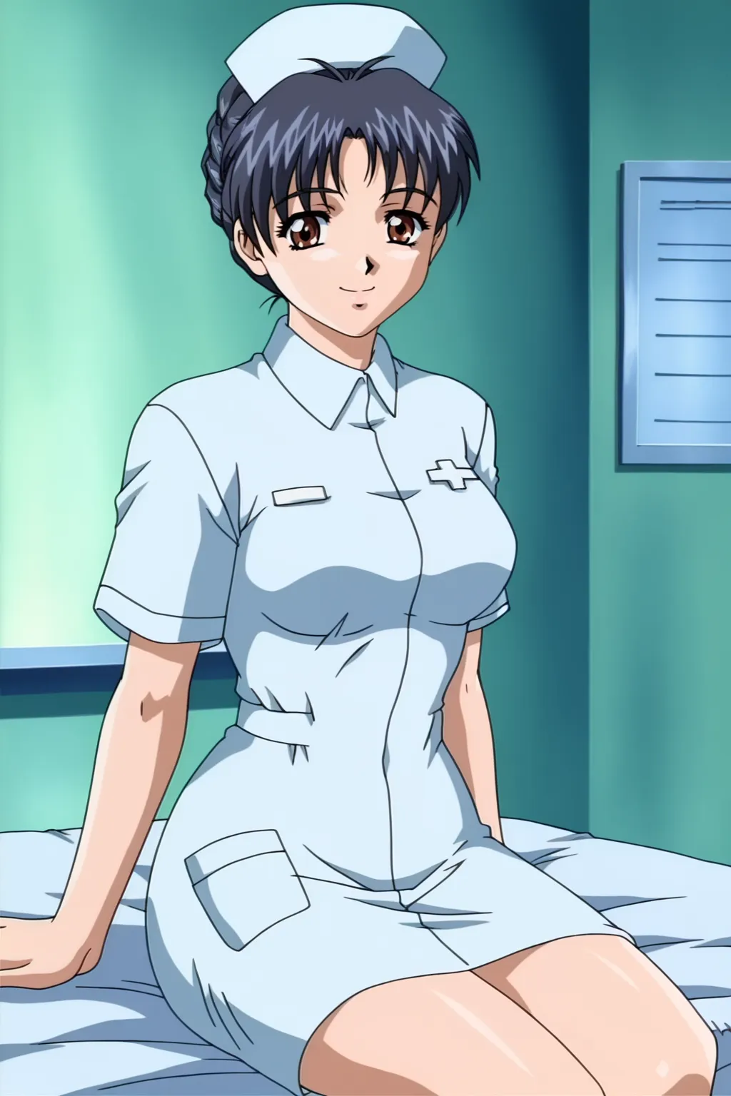 score_9, best, masterpiece, uncensored,
1girl, solo, smile, retro artstyle, 1990s (style),
LTHRMNYoshimi, nurse, nurse cap,
<lora:LeathermanYoshimi_V2:0.8>​​​