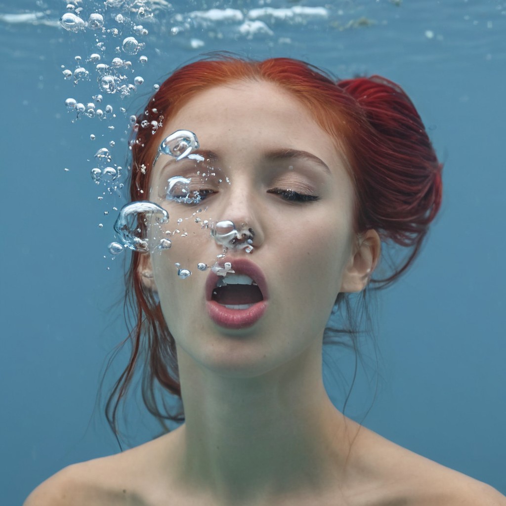 (absolutely highly detailed underwater photo), submerged asian girl, blowing air bubbles, underwater ocean environment, close-up
She is wearing a (silver color short wetsuit), she is slender, has narrow hips, tight ass, small ass, thigh gap and long legs, cute face, red hair pigtails floating around her head, dynamic pose
drkmdatmsftpicture
Underwater hair look, murky water
Twin ponytails, (red hair:1.5) accurate hands, accurate feet coral reef environment, the ground is white sand, very soft hair, her hair is floating in the water, blur the hair, dark blue background
back view, looking over her shoulder, she is facing to the left, (profile view:1.5) medium shot, pursed lips
exhaling air bubbles, air bubbles coming out of her mouth, raising air bubbles, air bubbles coming out of her nose, a few air bubbles inside her mouth, large trailing air bubbles at the top of the image, air bubbles at the corner of her mouth, air bubbles flowing out of her mouth, air bubbles flowing around the corners of her mouth, air bubbles in her hair, air bubbles trailing out of her mouth and nose
air bubbles have vertical (motion blur:0.4), air bubbles tinted (blue:1.3)
(best quality, incredible detail, ultra high skin detail:1.2) (cool light:1.5) (underwater:1.5) (skinny:1.3) (tight short wetsuit:1.4) (tight shorts:1.5) (floating hair:1.4) (skintight:1.4) (no wrinkles:1.3)