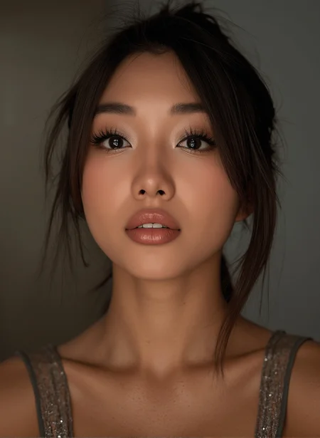 CerysMixer, ultra high definition and ultra realistic photo of a gorgeous young woman modeling. Incredibly detailed zoomed in professional photo of her face.
