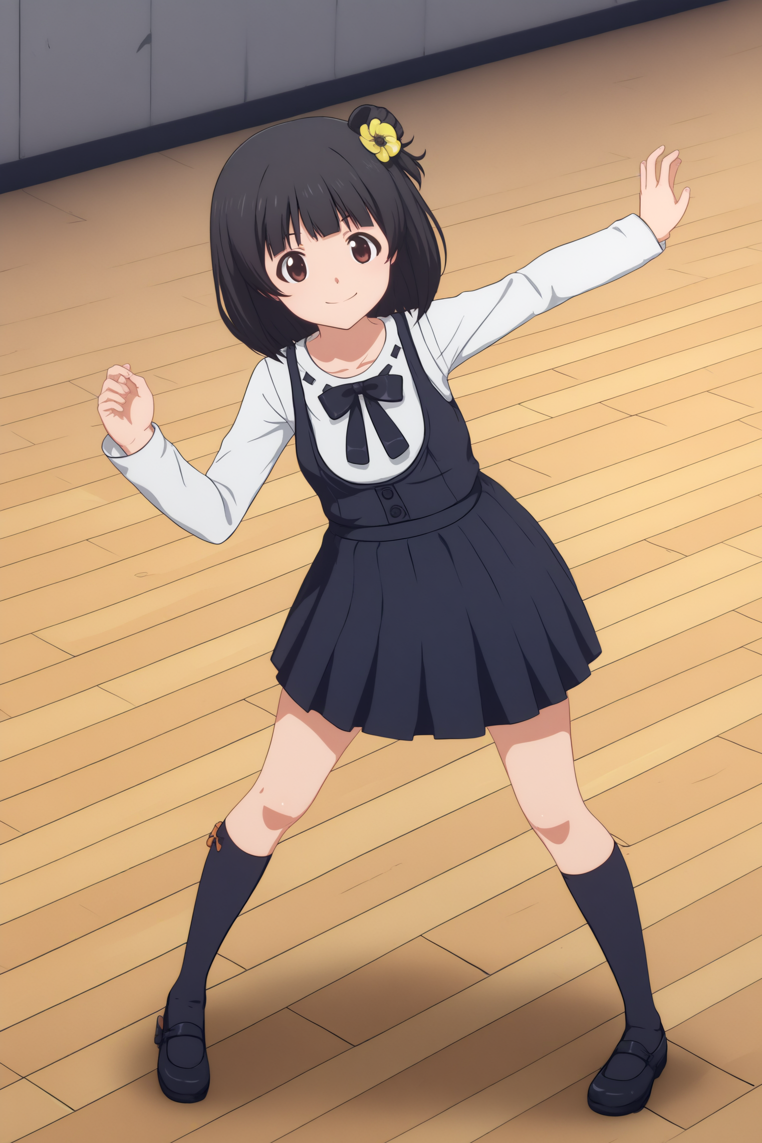 rating_safe, Iku Nakatani, anime coloring, dynamic pose <lora:COMMISSION-THE_iDOLMaSTER-Iku_Nakatani-PDXL:0.8>