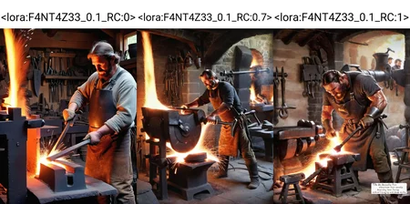The Blacksmith's Forge, Bellows and Anvils, Sparks Flying, Hammer and Tongs, Armor and Weapons, Fiery Furnace, Craftsmanship, Metalworking, Skilled Smith, Ancient Craft, Shaping Steel, Forging Dreams <lora:F4NT4Z33_0.1_RC:0>