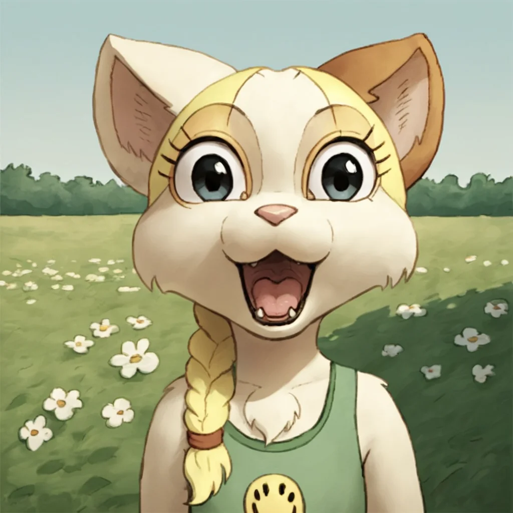 score_9, score_8_up, score_7_up, source_anime BREAK
Tiffany, 1girl, solo, animal ears, furry female,cat, open mouth looking at viewer,solo,outdoors,detailed backround,natural light,shadow detail,front view
<lora:Precocious:0.8>