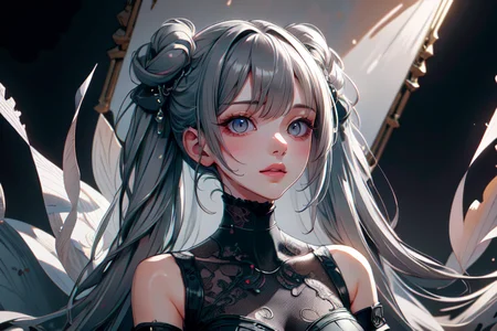 highly insanely detailed, masterpiece, top quality, best quality, highres, 4k, 8k, RAW photo, (very aesthetic, beautiful and aesthetic),
(code_style,codestyle),
<lora:CodeStyle (half generic class)_564920:0.7>,
(1girl:1.3), 1other,
pastel gray background,âââ